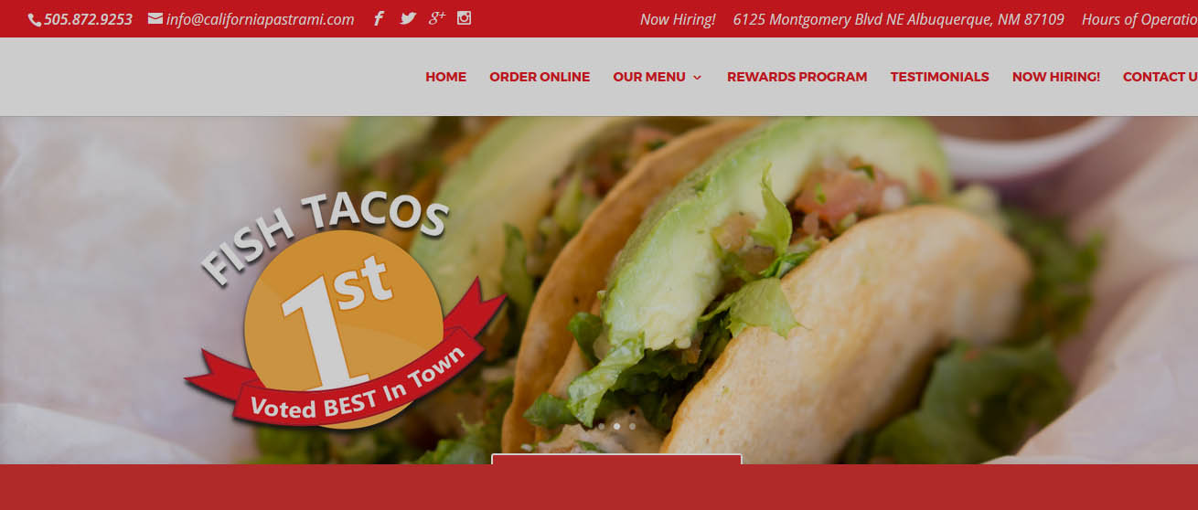 Restaurant   Website Design