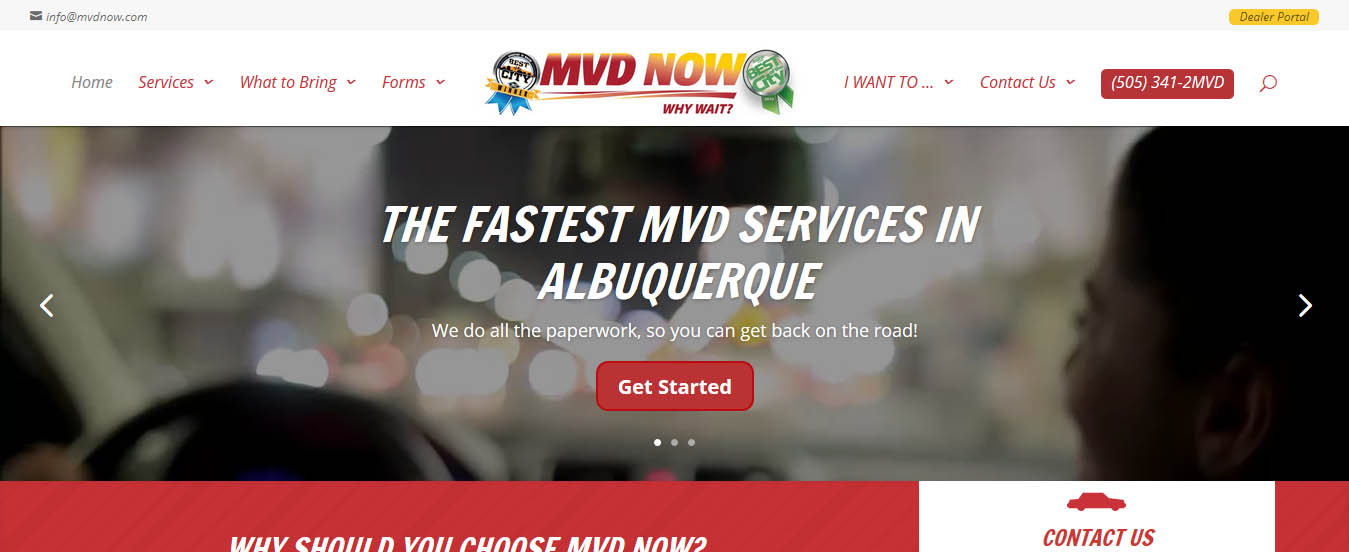 Motor Vehicle Operation   Website Design