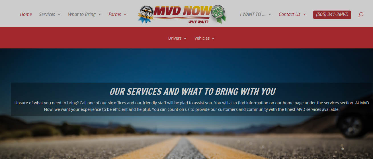 Motor Vehicle Operation   Website Design